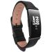 Bands Compatible with Inspire HR & Inspire & Inspire 2 Women Men, Leather Accessories Strap Wrist Band Compatible with Inspire 2/ Inspire/Inspire HR (Black)