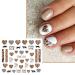 Brown Leopard Print Nail Stickers - Water Transfer Decals for Cute Nail Design - Autumn/Winter Manicure - Women/Girls Nail Decoration - Buy Online on SooperMarket.com