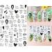 Letter Nail Art Stickers - 3D Self-Adhesive Alphabet Decals for Designer Manicure Tips - 8 Sheets English Letters & Words Design - Nail Decoration for Women & Girls - Buy Online on SooperMarket.com