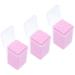 Beaupretty 600pcs Glue Cleaning Pads Cotton Fabric Glue Wipes Wiping Cloth Glue for Lashes Glue Wiping Lolita Accessories Eyelash Extension Polish Manicure Makeup Remover Pad Pink