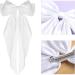 White Hair Bow Hair Bow French Soft Ribbonsatin Satin Hair Bow Simple Large Hair Bow with Long Silky Satin Tail Large Bows 90's Accessories for Party Women Girls - Buy Online on SooperMarket.com