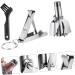 NOLITOY Nose Hair Trimmer Set - Manual Stainless Steel Clipper for Men | Effective Nose Hair Removal Tool - Buy Online on SooperMarket.com