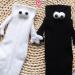 CUIKOSAER Funny Magnetic 3D Doll Couple Socks - Novelty Mid-Tube Cotton Socks for Teens - Unique Couple Holding Hands Design - White - Buy Online on SooperMarket.com