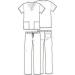 Vital Threads Unisex Scrubs Set V-Neck Top & Drawstring Pant VT509C - Medium Black - Buy Online on SooperMarket.com