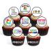 24 PRECUT Autism Awareness Edible Cupcake Toppers - Jigsaw Theme Premium Thickness SWEETENED Vanilla - Wafer Card disc Cake Decorations