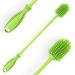 Baby Bottle Cleaning Brush with Long Handle 31cm/12.5" Silicone Water Bottles Cleaner Brushes for Hydro Flask Sports Bottle Vase Glass Cup (Green Qty 1)