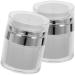 LALAFINA 2PCS 30ML Airless Pump Jars Airless Cosmetic Containers Refillable Lotion Jar Travel Lotion Dispenser for Creams Gels Lotions