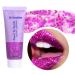 GL-Turelifes Chunky Glitter Gel Glitter Body Gel Festival Glitter Cosmetic Face Hair Nails Makeup Mermaid Sequins Liquid Eyeshadow Long Lasting Sparkling 50ml Easy to Apply& Remove (#04 Light Purple) #04 Purple