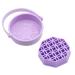 Makeup Brush Clean Set Makeup Brush Cleaning Mat&Hanging Drying Net Hangable Makeup Brush Cleaning Bowl with Drying Makeup Brush Holder for Brushes Makeup Sponge Powder Puff (Purple)