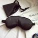 Satin Silk Sleeping Eye Mask with Double-Layer Filling and Elastic Strap - Black - Buy Online on SooperMarket.com