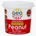 Geo Organics Crunchy Peanut Butter - Made with 100% Organic Roasted Peanuts (1kg Tub) - Natural No Palm Oil No Added Sugar No Salt Hi-Oleic Peanuts High in Protein Gluten Free Vegan Dairy Free Crunchy Peanut Butter 1 kg (Pack of 1)