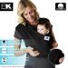 Baby K'tan Breeze Black Small Baby Wrap Carrier - Infant & Child Sling for Newborns up to 35 lbs - No Tying or Rings - Easy Babywearing for Parents - Size Small - Buy Online on SooperMarket.com