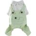 HOODDEAL Dog Striped Shirts Cozy Breathable Denim Overalls Pet Jumpsuit Cute Stretchy Puppy Christmas Costumes Outfits (XL, Green) XL Green