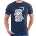 All+Every Pepsi White Doodle Can Men's T-Shirt M Navy Blue