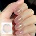 4 Pcs White Iridescent Nails Powder Aurora Chrome Powder for Nails,Mermaid Chrome Nail Pearl Powder Chameleon Chrome Nail Powder Manicure Pigment 4 Mermaid