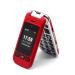 artfone GSM Big Button Mobile Phone for Elderly Sim Free Unlocked Dual Screen Flip Phone Easy to Use Basic Mobile Phone With 2.4" LCD Display SOS Button Talking Numbers Torch Loud Speaker(Red)
