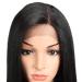 Joedir 13x4x4 Lace Front Wig - Long Straight Black Wig with Baby Hair Synthetic High-Temperature Resistant 180% Density - 76 CM - Buy Online on SooperMarket.com