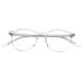 ZENOTTIC Vintage Round Glasses Frame Nerd Glasses Without Prescription Retro Clear Lens Glasses for Women and Men C4 Transparent