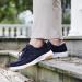 OrthoComfoot Men's Slip-On Arch Support Boat Shoes - Plantar Fasciitis Relief, Comfortable Walking Loafers - Navy, Size 11W - Buy Online on SooperMarket.com
