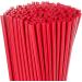 Pack of 500 - Heat Resistant Disposable Drinking Straws 20cm Long Standard Size (Red 500)