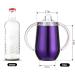 Stainless Steel Sippy Cup 10 oz | BPA Free, Double Wall Insulated | Toddler Straw Cup with Handles & Silicone Lid | Non-Spill, Purple - Buy Online on SooperMarket.com