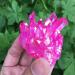 Home Decoration Natural Crystal Red Angel Aura Quartz Cluster specimens Cured Titanium Coating Quartz Cluster Stones kaixun (Size : 110-120g)
