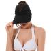 Komorebi Women's UV Protection Sun Hat with Wide Brim and Ponytail Opening - Black, One Size - Buy Online on SooperMarket.com