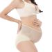 WANYI Breathable Maternity Support Belt Belly Band C Section Pregnancy Support Belt Back Pain Relieve Lower Back Pelvic and Hip Pain for 2 in 1 Pre- and Post-natal(Beige L) L Beige