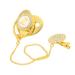 Golden Baby Pacifier with Clip | Silicone Bling Clips for Girls 6-18 Months | Stylish & Soothing Feeding Solution - Buy Online on SooperMarket.com