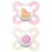 MAM Schnuller Start S152 for newborns skin soft silicone ultraich for babies from 0 to 2 months pink (2 pieces) with a sterilizable box Spanish version 2 Unidad (paquete de 1)
