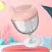 Kaiwern Pink Plastic Goblet Cup | Baby Sippy Cup Wine Glass | Beverage Mug Milk Bottle with Lid for Kids - Birthday Party Celebration - Buy Online on SooperMarket.com