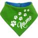 Both-sided multicolor dogs Turning cloth (FB: Lime-Royal) (GR.1- HU 27-30 cm) with the name of your animal size.