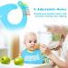 Vicloon Silicone Baby Bib 2PCS - Adjustable Waterproof Feeding Bibs with Food Catcher Pocket - Soft & Easy to Clean for Infant Toddler - Cat & Whale Blue - Buy Online on SooperMarket.com