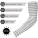 Grey Striped Compression Arm Sleeve - UPF 40+ Sun Protection for Men & Women - Buy Online on SooperMarket.com