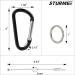 STURME Aluminum D Ring Carabiners Set - 24 PCS Mini Keychain Clips for Outdoor Camping - Durable & Spring Loaded Gate - Buy Online on SooperMarket.com
