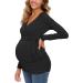 Love2Mi Women Maternity Breastfeeding Top - Long Sleeve V-Neck - Black - Size L - Buy Online on SooperMarket.com