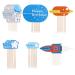 Vctitil 48pcs Cupcake Top Cartoon Children'S Party Supplies Planet Rocket Spacecraft Themed Astronaut Cake Decoration