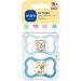 MAM Air Night Soothers 16+ Months (Pack of 2) Glow in the Dark Baby Soothers with Self Sterilising Travel Case Newborn Essentials Blue (Designs May Vary) Blue Night 1 12+ M Soother - Buy Online on SooperMarket.com