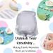 150g Air Dry Clay Baby Footprint Handprint Kit - Non-Toxic, Food Grade, Ultra Light, Soft Foam - DIY Keepsake Maker and Ideal Baby Gift - White - Buy Online on SooperMarket.com