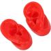 Pair of Red Silicone Human Ear Models for Acupuncture Display - Buy Online on SooperMarket.com