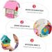 Unomor 2-Station DIY Wooden Bird Nest & House for Little Birds - Unfinished Birdhouses for Crafting - Buy Online on SooperMarket.com