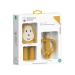 Matchstick Monkey Antimicrobial Teething Starter Set - 1 Flat Face Teether 1 Animal Teether 2 Silicone Finger Toothbrushes 3 Months Old+ Ludo Lion Ludo Lion Set 3 Months Old+