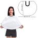Professional White Make-Up Cape for Beauticians - Short Work Coat & Hair Shampoo Scarf | 1 Piece - Buy Online on SooperMarket.com
