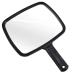 TRIXES Hand held Mirror - Salon Hairdresser Mirror - for Hairdressing and Beauty - for Professional Barbers - Wide Angle - 20 x 17.5cm Black