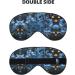 Blue Christmas Snowflake Print Double-Sided Eye Mask Soft and Light Blocking for Enhancing Sleep Quality - Buy Online on SooperMarket.com
