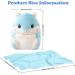 Muziri Kinokoo Hamster Plush Pillow Blanket - Soft Nap Blanket & Toy Blanket in Blue - Buy Online on SooperMarket.com