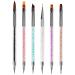 Nailart liner brush set 6 partly double -sided nail art painting pencils pulling lines paint pen nail puncture tools set for gel nails DIY nail art designs