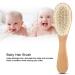 Soft Natural Goat Baby Hair Brush and Infant Head Massage Comb with Wooden Handle - Buy Online on SooperMarket.com