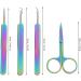 4-Piece Stainless Steel Nail Art Tool Set - Curved & Straight Tweezers Nail Scissors Rhinestone Picker for Eyelash Extensions - Buy Online on SooperMarket.com