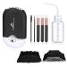 105 Pcs USB Mini Portable Fans Rechargeable Electric Handheld Air Conditioning Lash Shampoo Brushes Nose Blackhead Facial Cleaning Brush Plastic Wash Bottle (black)